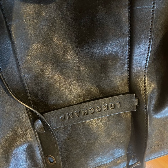 Great condition black leather Longchamp tote - Picture 3 of 6